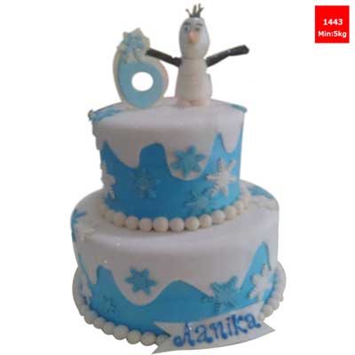 "Delicious round shape Pineapple flavour designer cake - 1kg - code05 - Click here to View more details about this Product